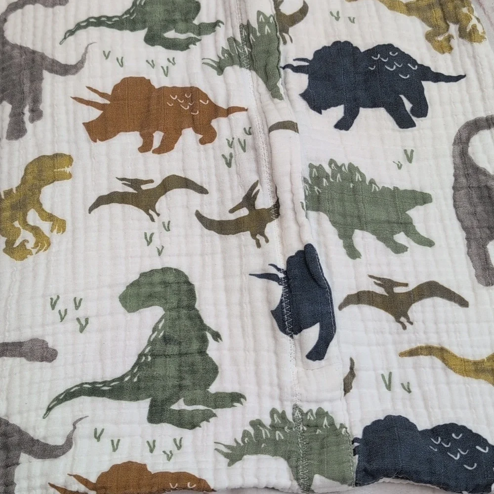 Little Unicorn Cotton Muslin Wearable Blanket Sleep Sack Dino Friends 6-12 Month